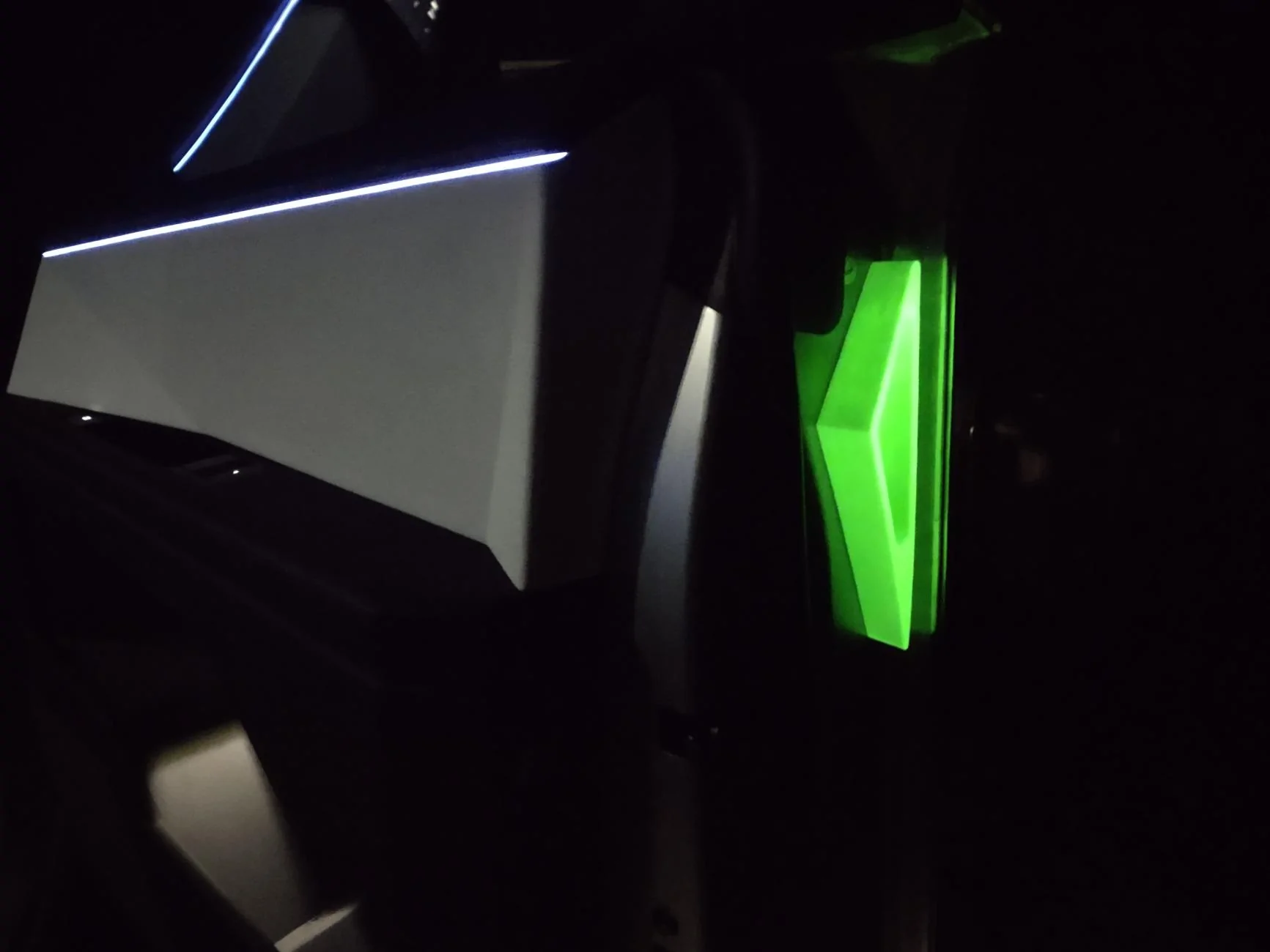 Tesla Cybertruck Finger Print less door handles (glow in the dark) IMG_20240531_104819690