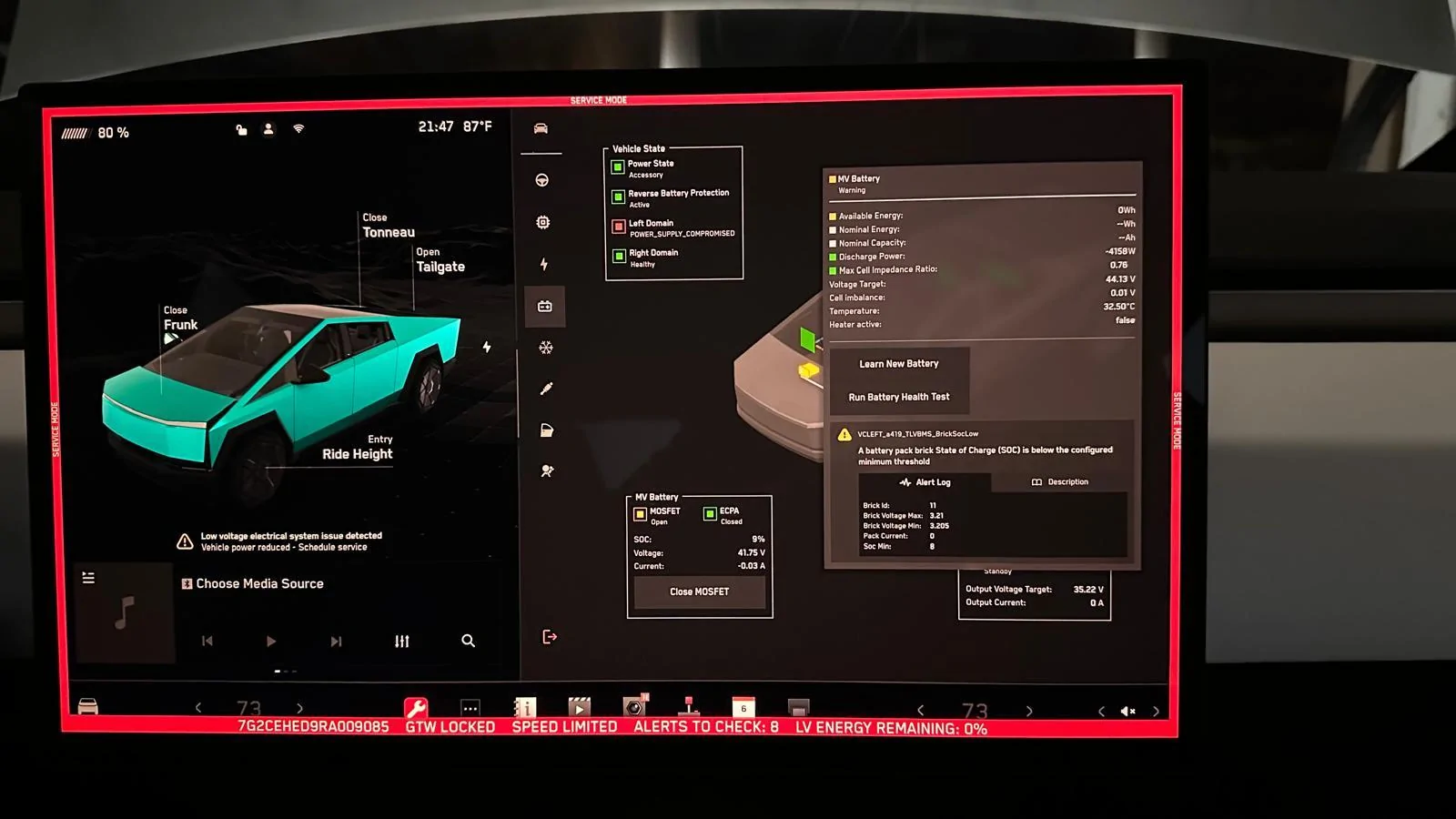 Tesla Cybertruck My Cybertruck will not start / power on ct-borked-mv-battery6