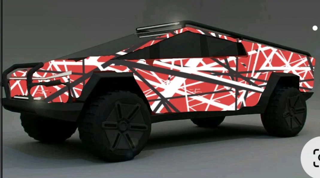 Tesla Cybertruck EV_Haulin (Van Halen Inspired Wrap) 6523F7FF-B57A-4C76-B3C3-E5740DE88C0D
