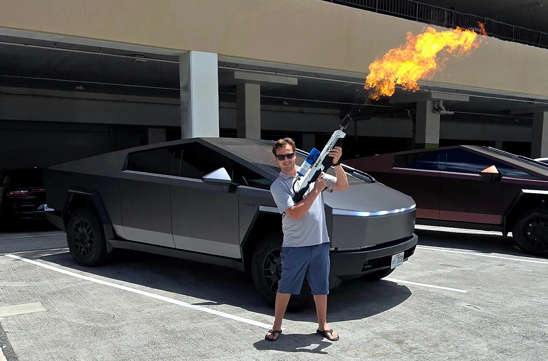Tesla Cybertruck BestEvMod 4TH OF JULY RAFFLE Flames