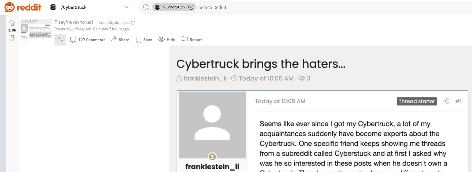 Tesla Cybertruck Cybertruck brings the haters... 1720405385096-df