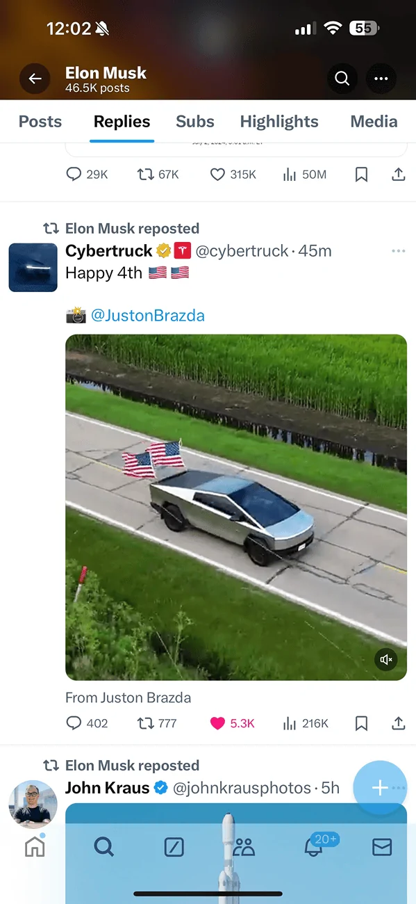 Tesla Cybertruck Elon Retweeted my truck! IMG_2945