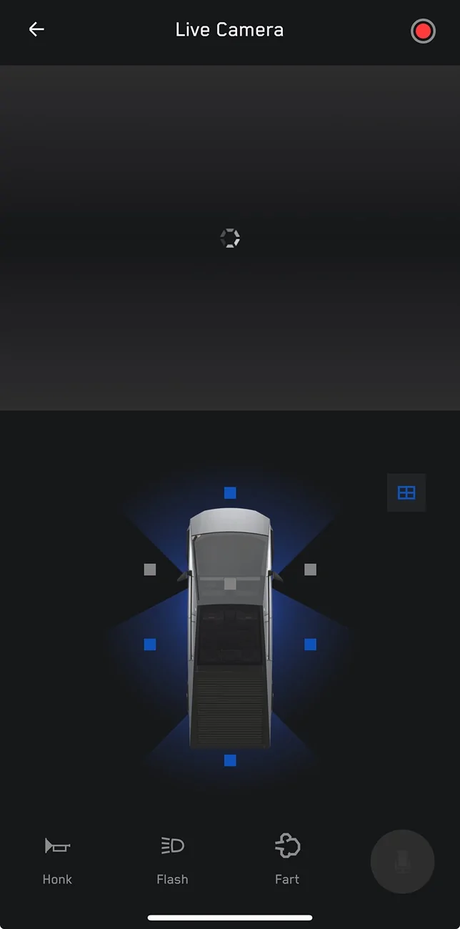 Tesla Cybertruck Front side cameras disabled after 2024.20.7 update IMG_6351