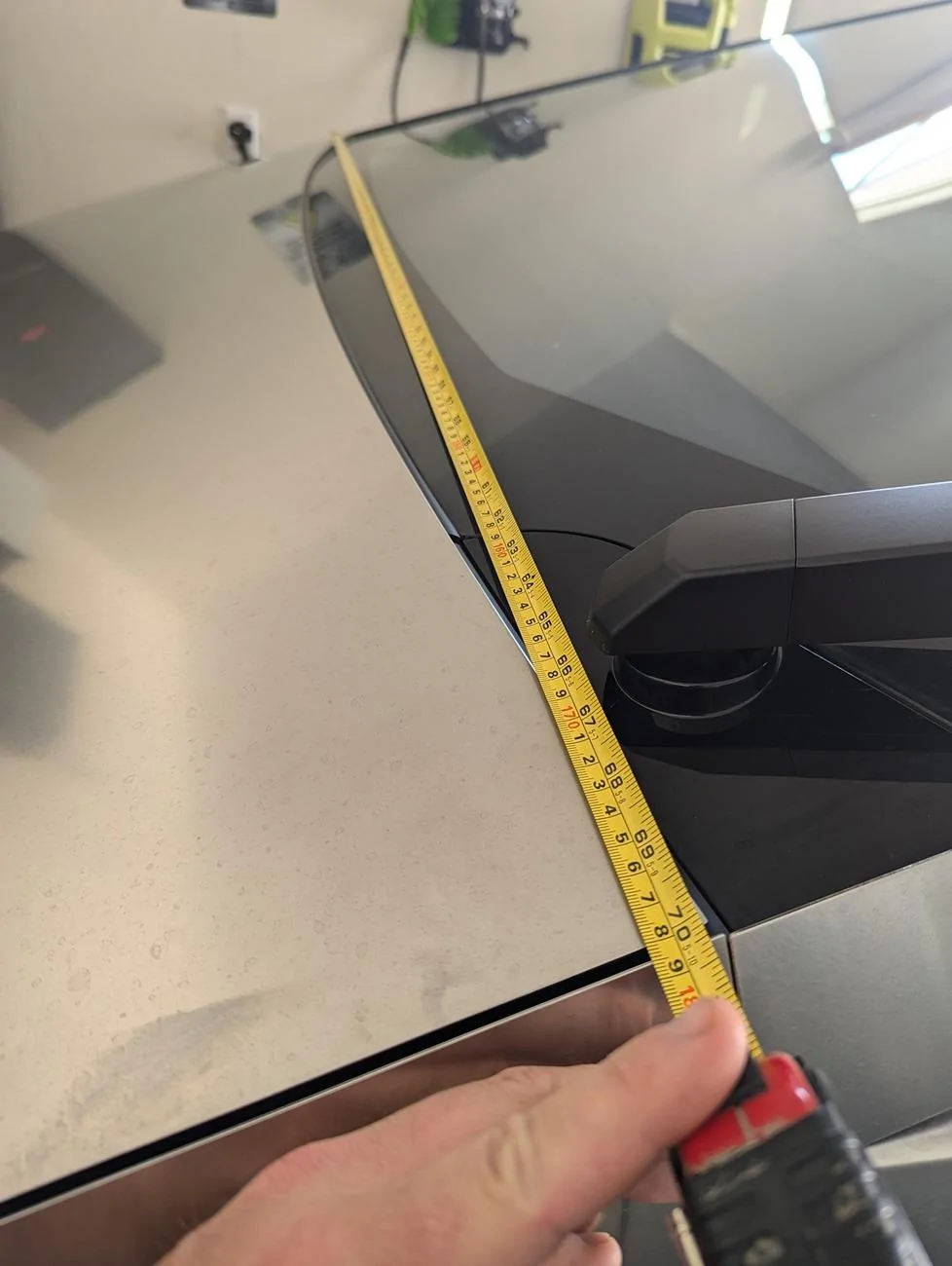 Tesla Cybertruck Does anyone know the length and width of the frunk hood? PXL_20240709_195259186