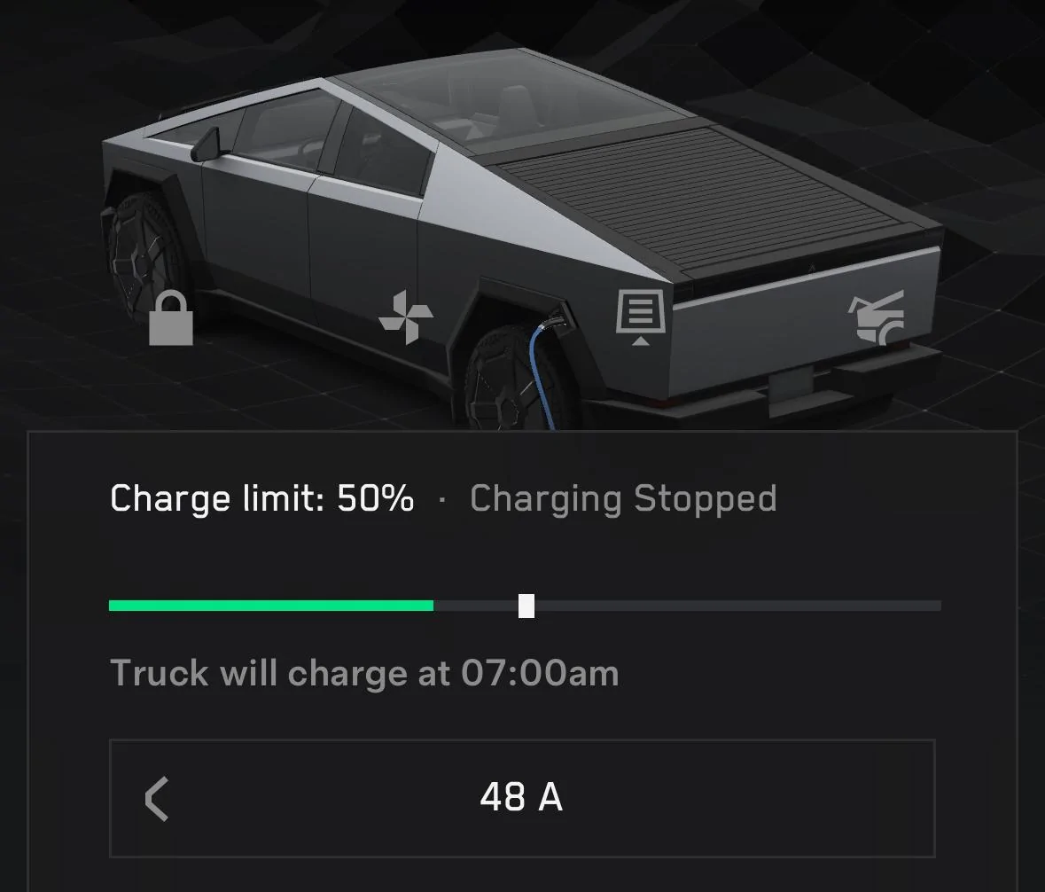 Tesla Cybertruck What's the problem of charging your truck to 100% instead of 80% once in a while? IMG_0177