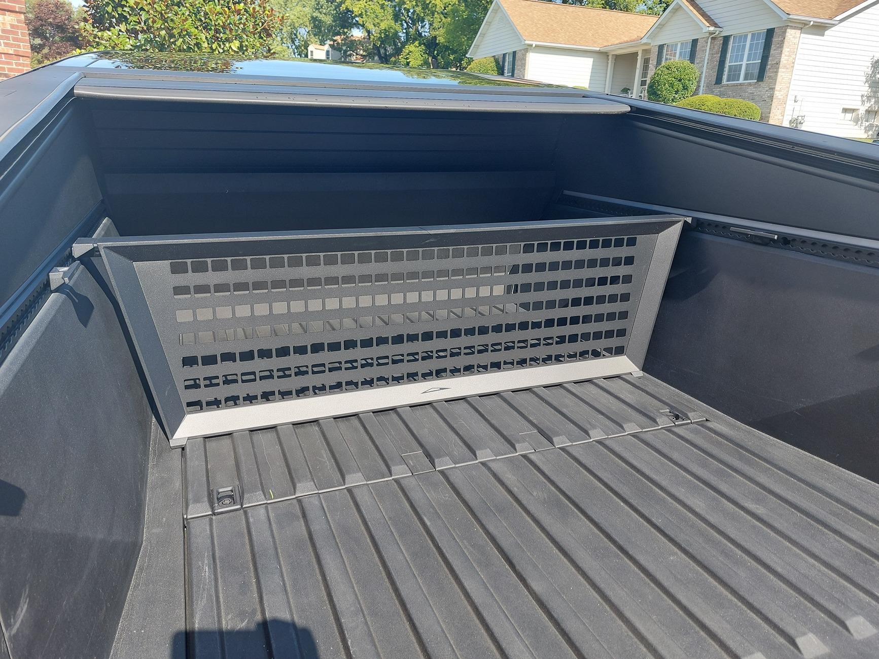 Tesla Cybertruck Just got the new Cargo Vault Divider, Kewl, Easy, great engineering... 20240710_093250