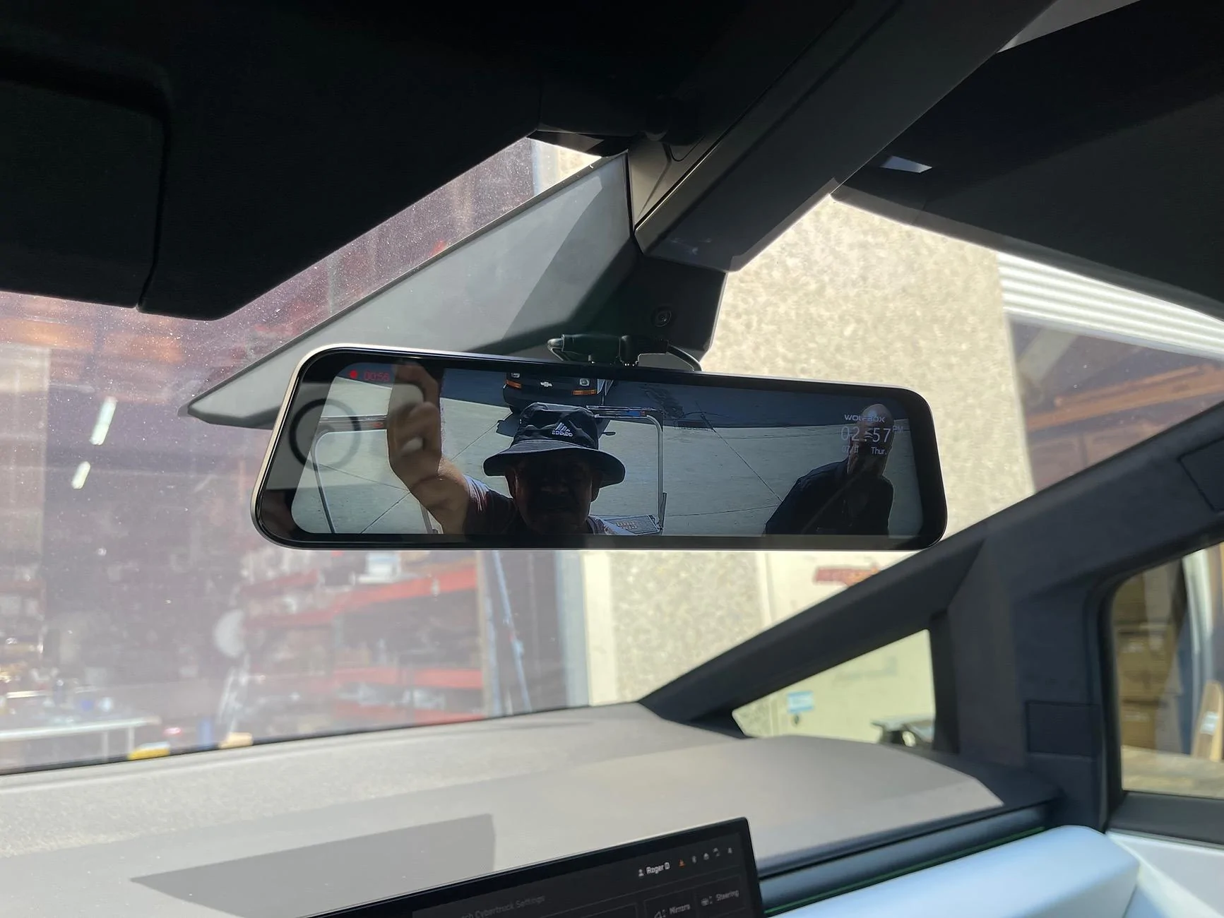 Tesla Cybertruck Replacing the rearview mirror with this... IMG_6657