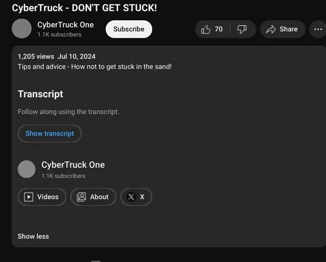 Tesla Cybertruck Cybertruck Beach Tips - Don't Get Stuck! SmartSelect_20240712_105150_Firefox