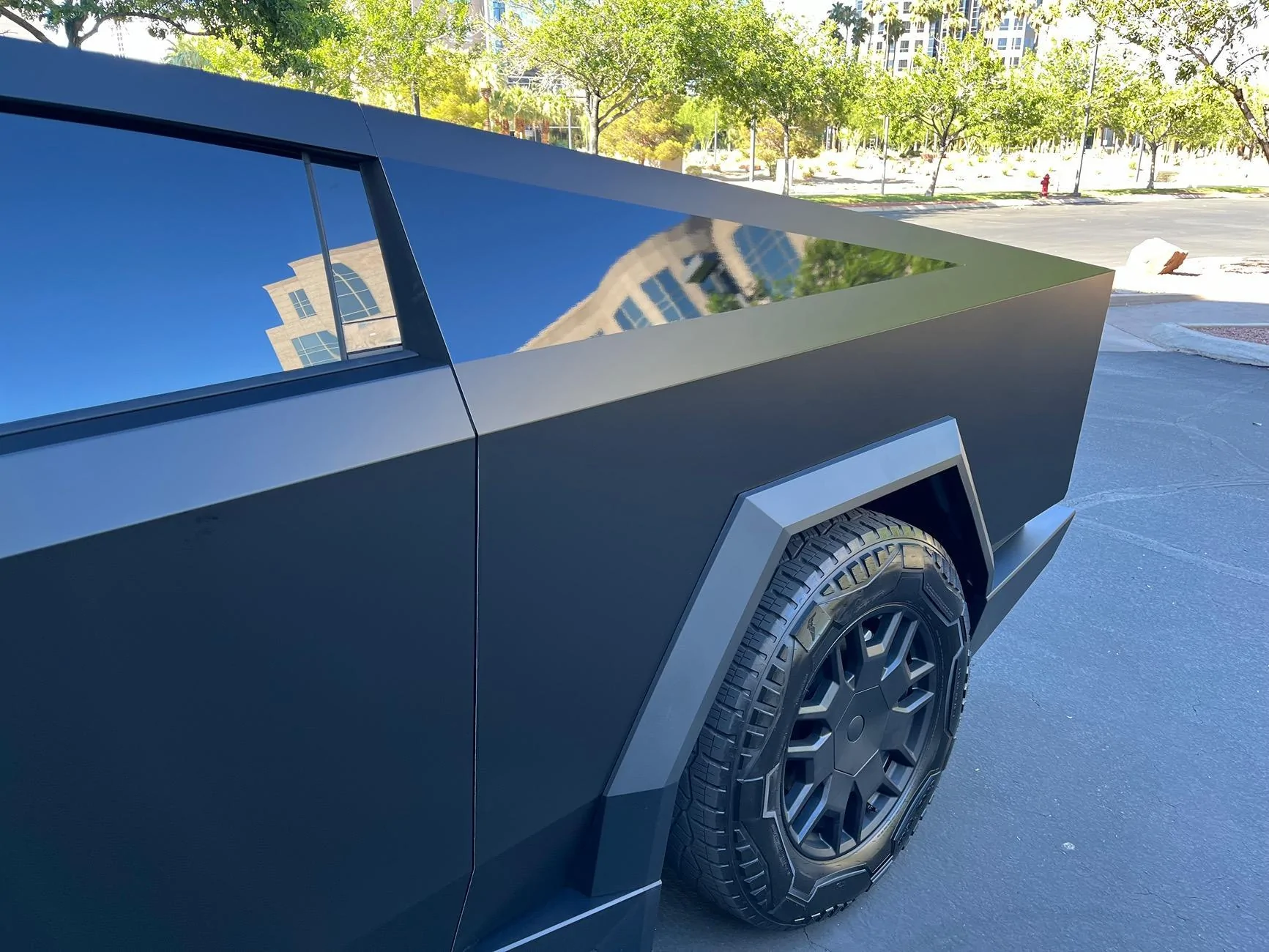 Tesla Cybertruck Satin Black Batmobile Beast w/ Side Mirror Delete img_7940-jpeg