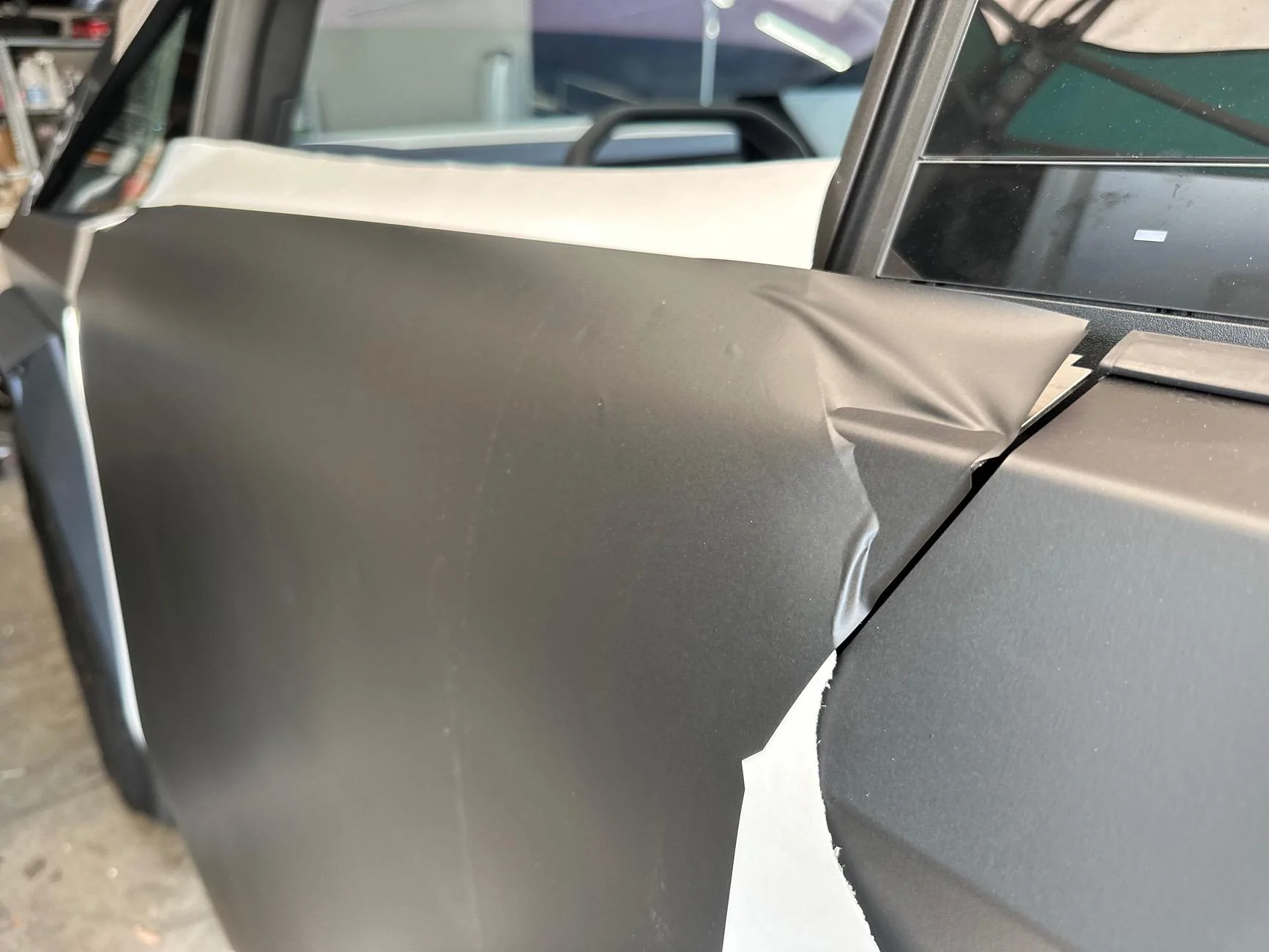 Tesla Cybertruck Beyond Slick DIY wrap kit install IMG_6385