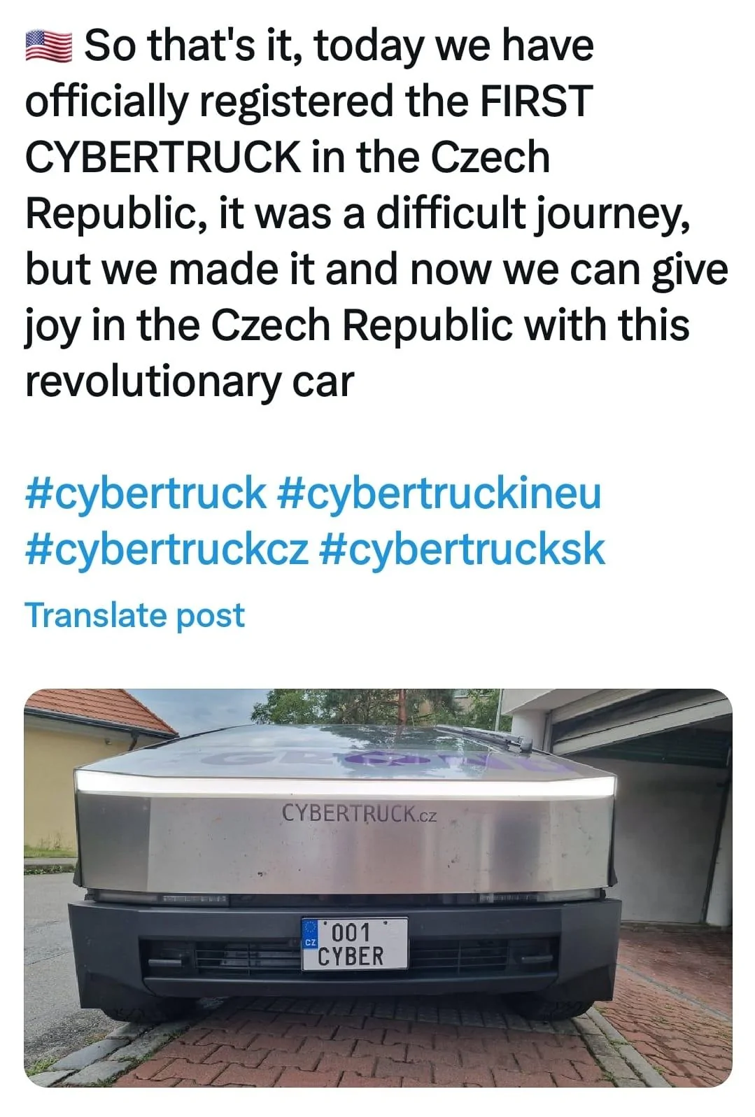 Tesla Cybertruck First Cybertrucks officially registered in Poland, Czech Republic and Austria! (EU) first CT registered in EU
