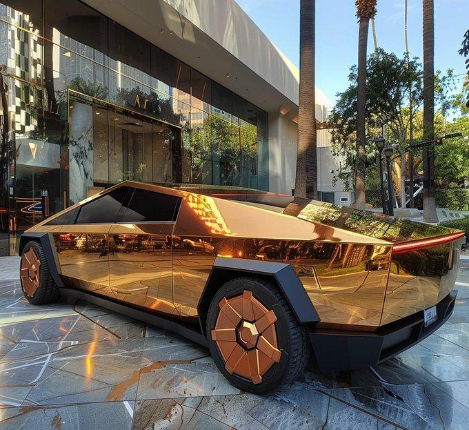 Tesla Cybertruck Do you like golden CT? e2cccca0b6f2a6264c778d07806b4d0