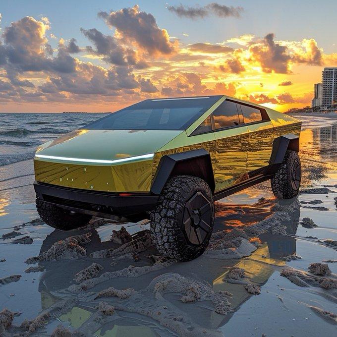 Tesla Cybertruck Do you like golden CT? GJiShcTWAAAHm3B