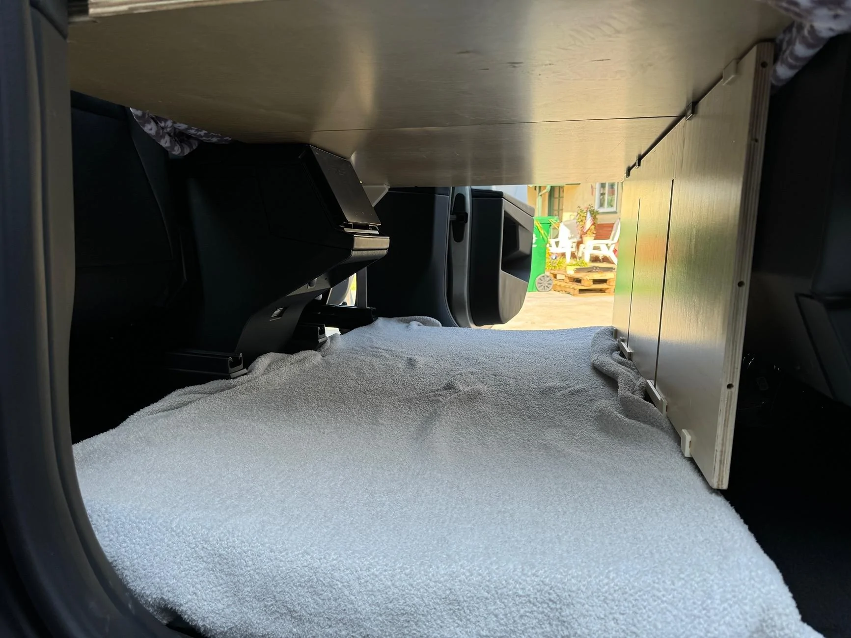 Tesla Cybertruck Bunk Bed installed in my Cybertruck IMG_5260