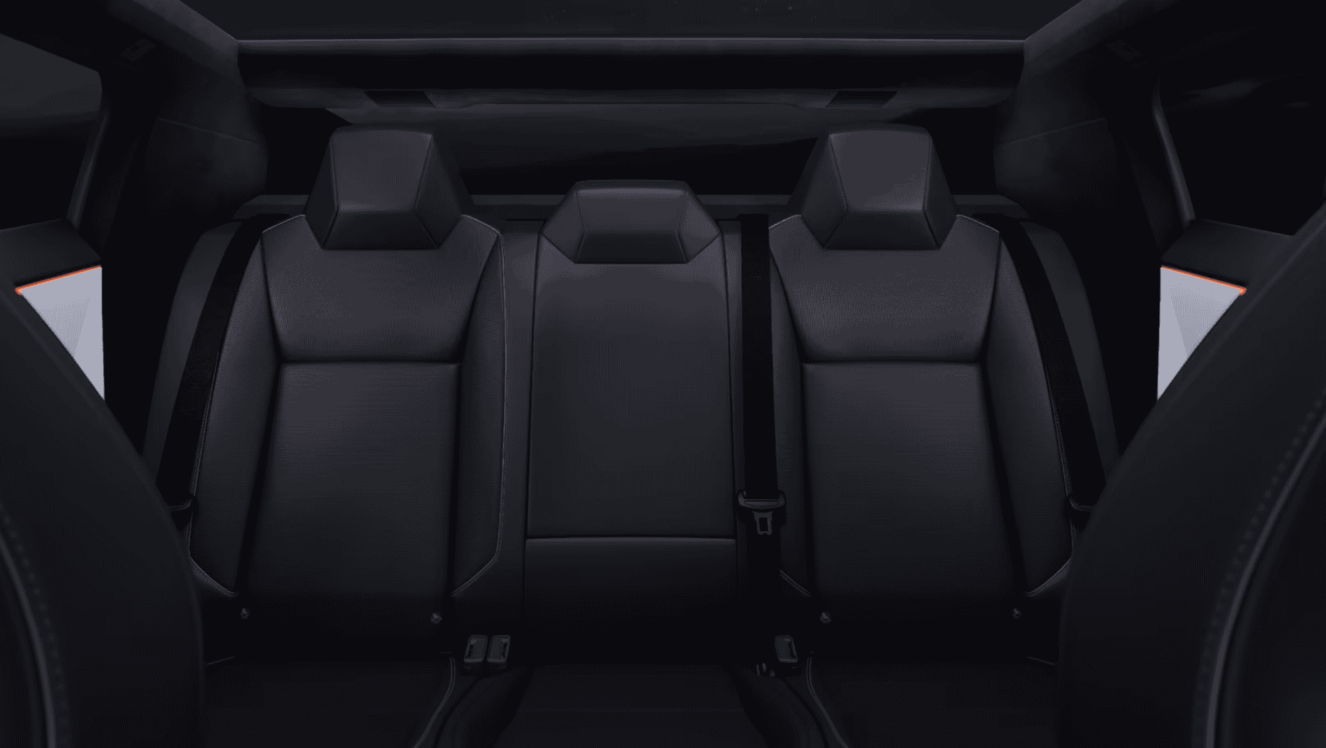 Tesla Cybertruck Seatbelts installed backwards in back? tesla pic