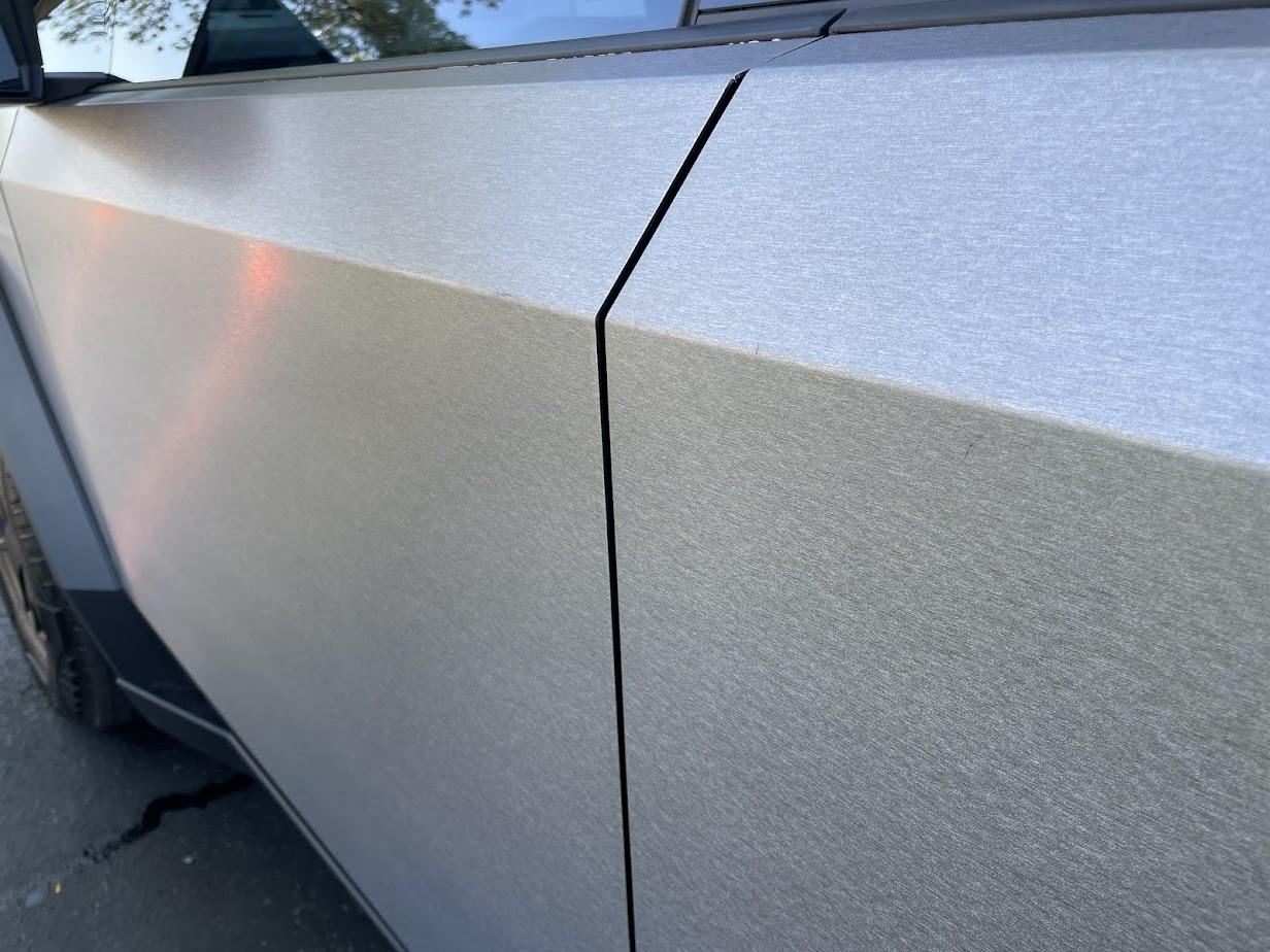 Tesla Cybertruck Brushed Steel Wrap (Avery) IMG_3016