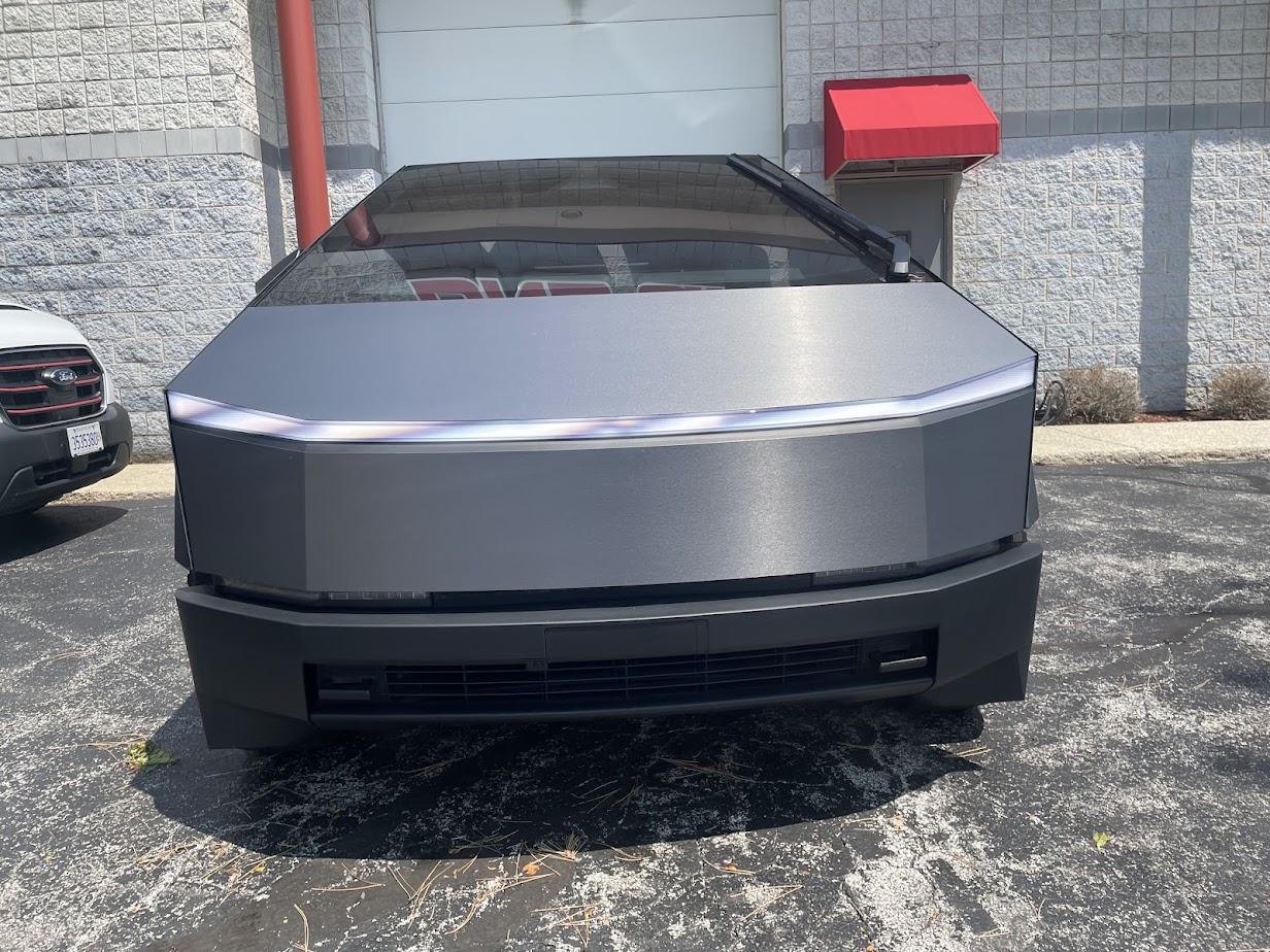 Tesla Cybertruck Brushed Steel Wrap (Avery) IMG_3021