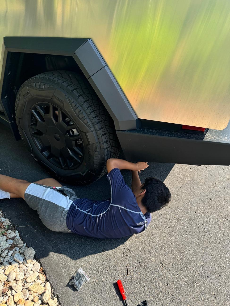 Tesla Cybertruck Mud Flaps Installed! Install