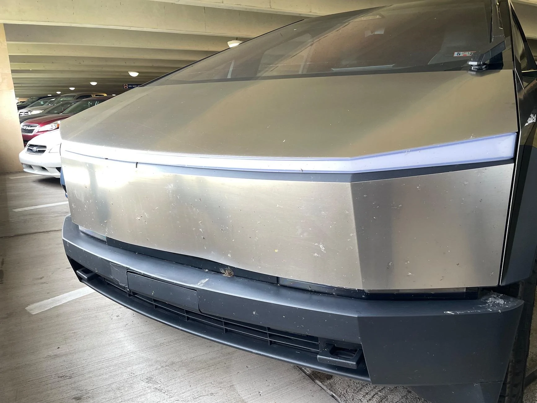 Tesla Cybertruck Hit a deer going 50mph! WOW tough Truck! IMG_6373
