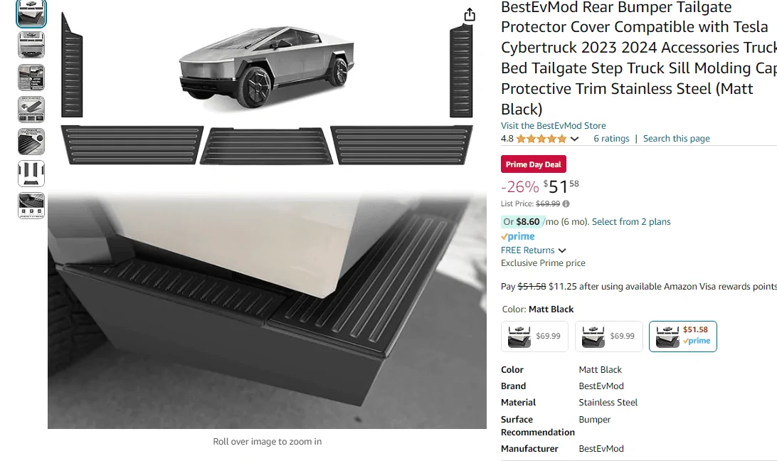 Tesla Cybertruck Accessories list for the Cybertruck 1721233116344-if