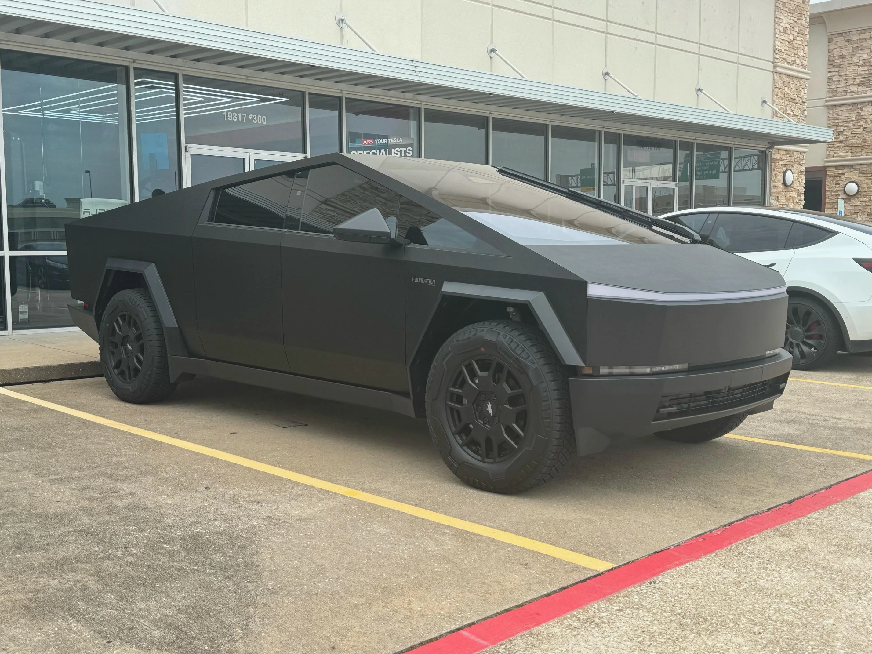 Tesla Cybertruck Carbon Fiber Black Wrap on my Cybertruck image2