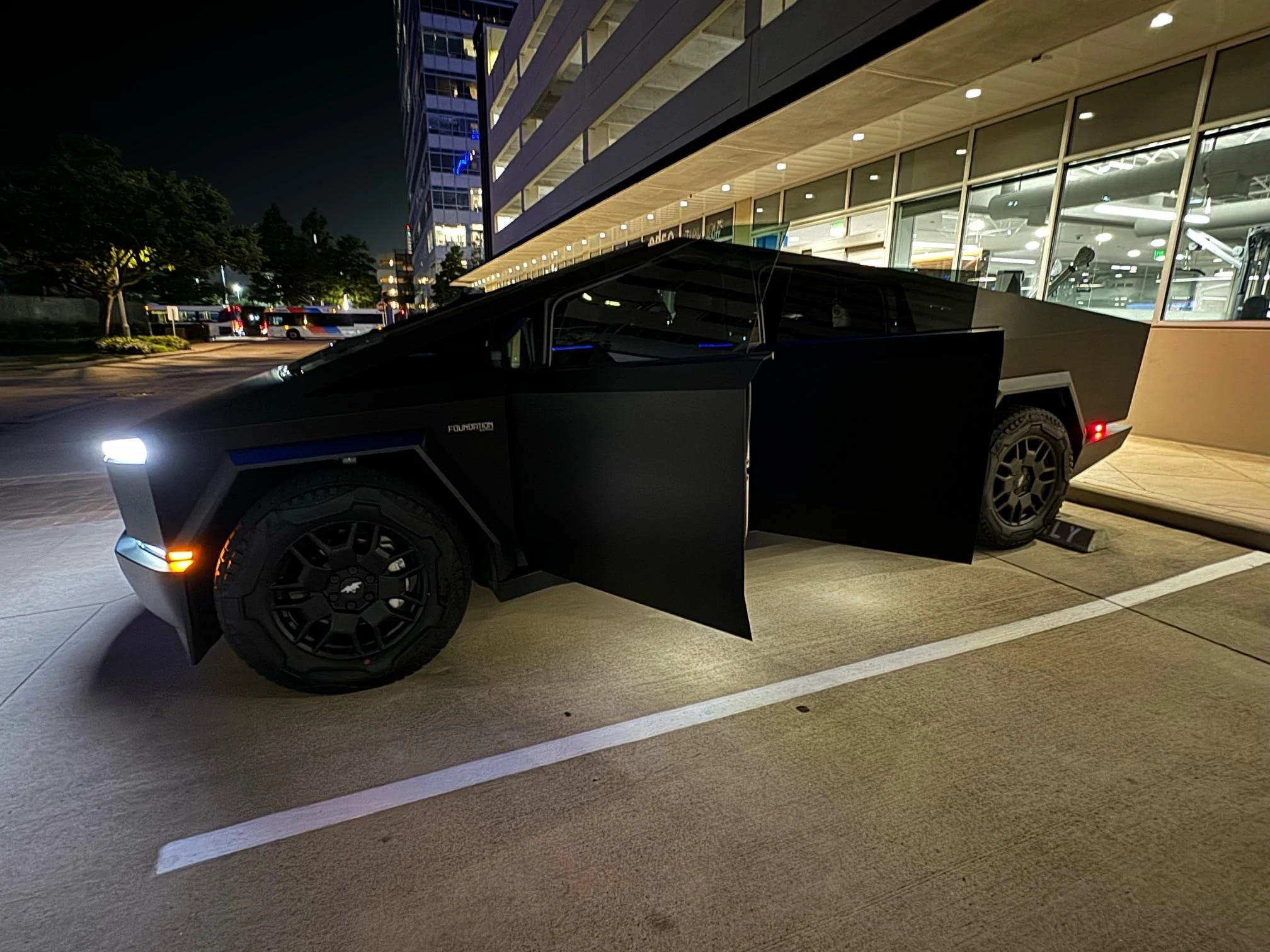 Tesla Cybertruck Carbon Fiber Black Wrap on my Cybertruck image1