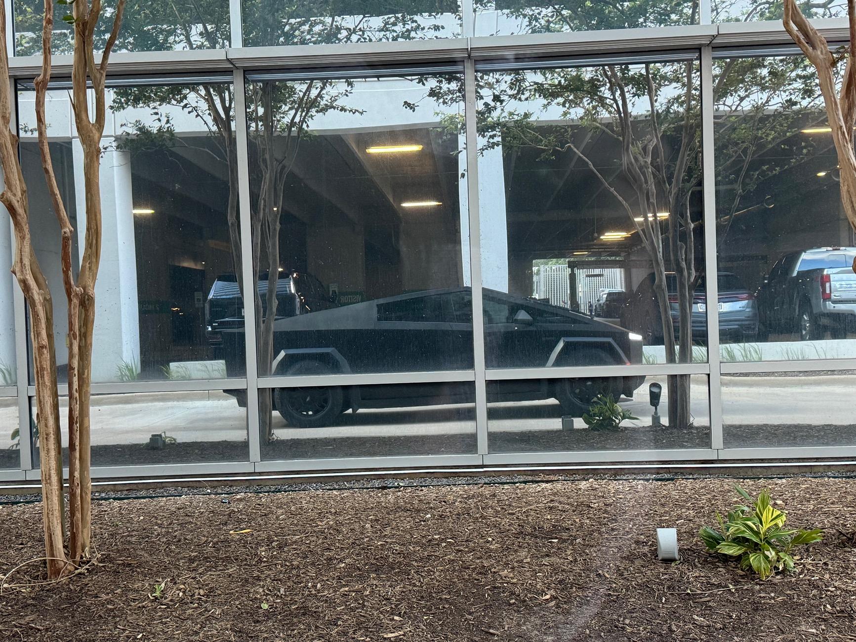 Tesla Cybertruck Carbon Fiber Black Wrap on my Cybertruck IMG_6130