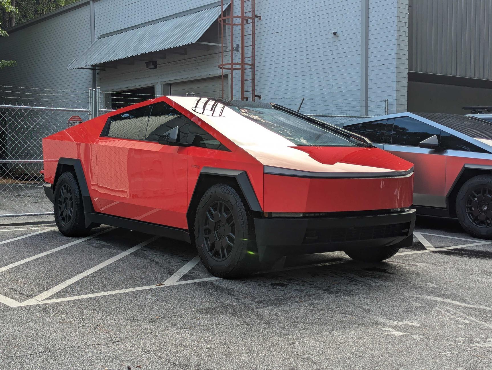 Tesla Cybertruck New TMaxx Gloss Rosso Red PPF installed at T Sportline PXL_20240716_215625775