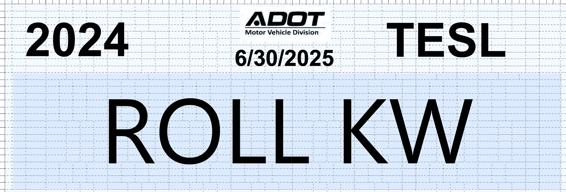 Tesla Cybertruck Custom license plate / vanity plate name for your Cybertruck? roll kw
