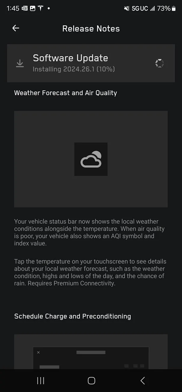 Tesla Cybertruck 2024.26.1 software update installing now! Screenshot_20240718_134546_Tesla