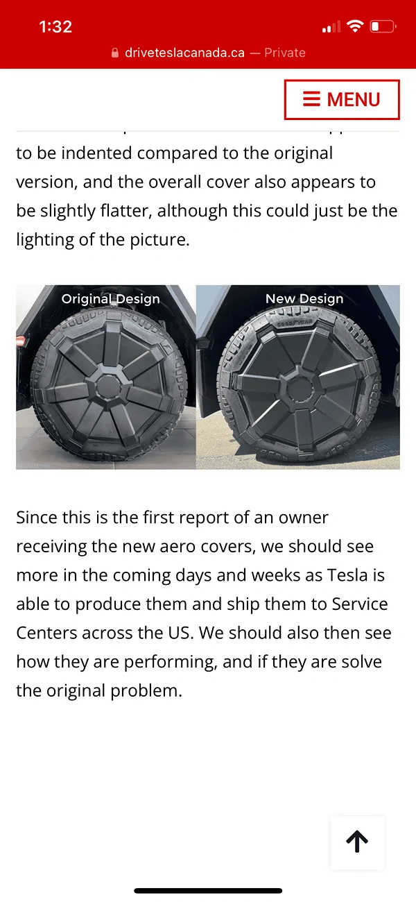 Tesla Cybertruck New Redesigned Aero Wheel Covers Installed! IMG_2782
