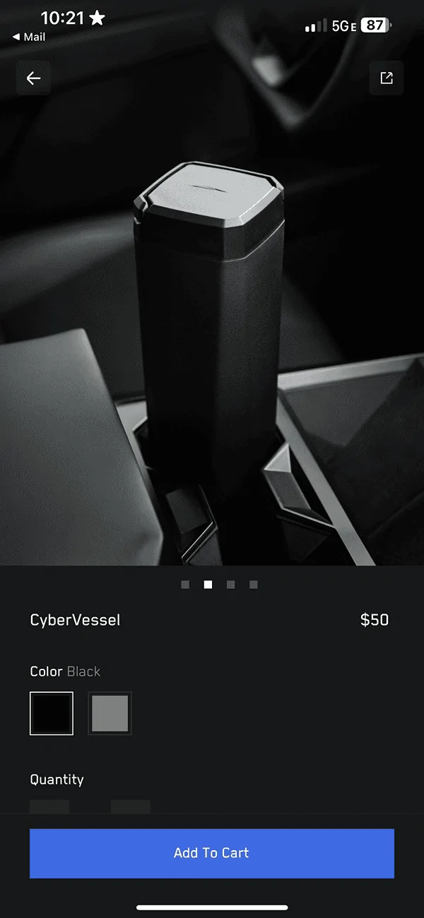 Tesla Cybertruck CyberVessel in stock again IMG_5094