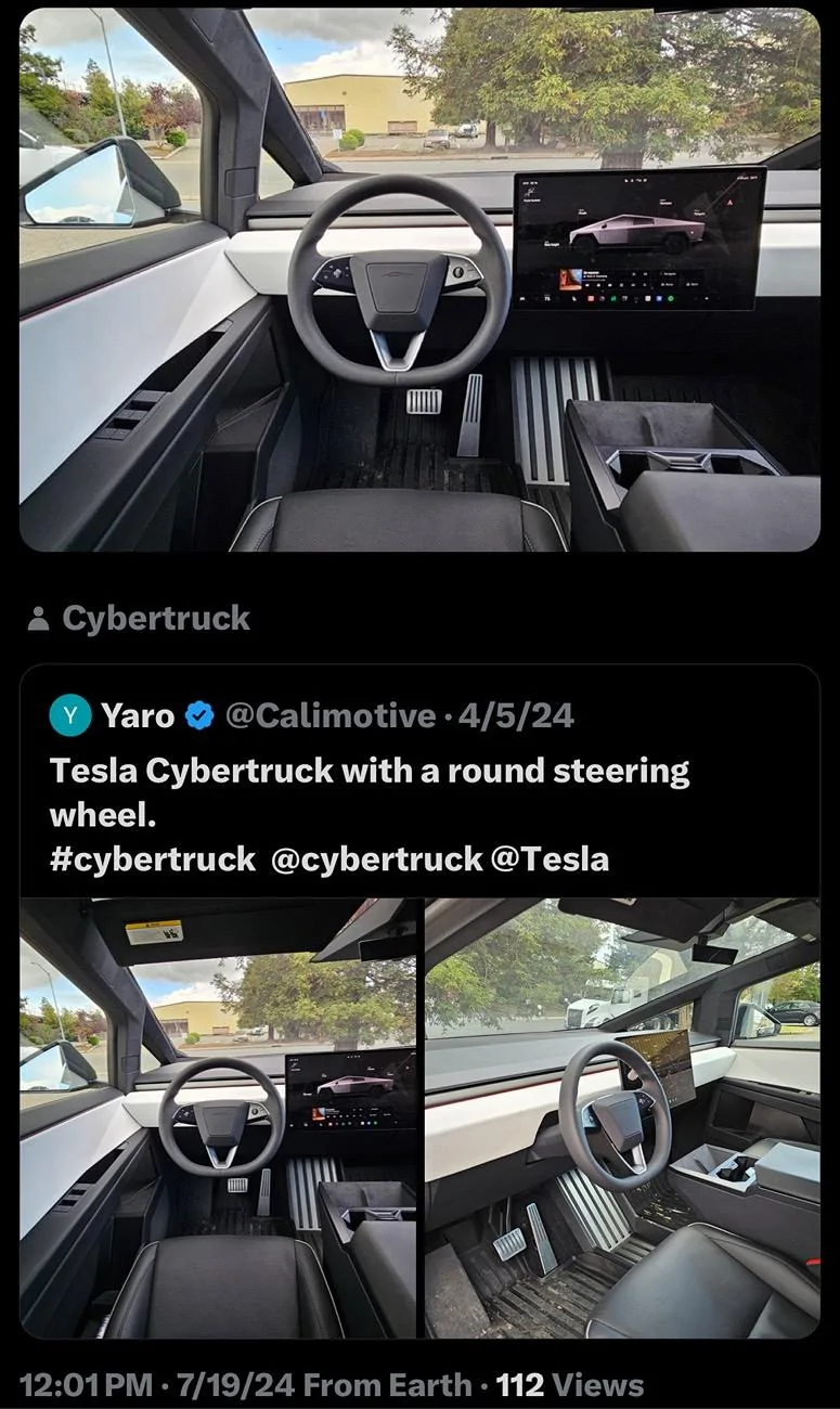 Tesla Cybertruck Cybertruck with Round Steering Wheel IMG_0457
