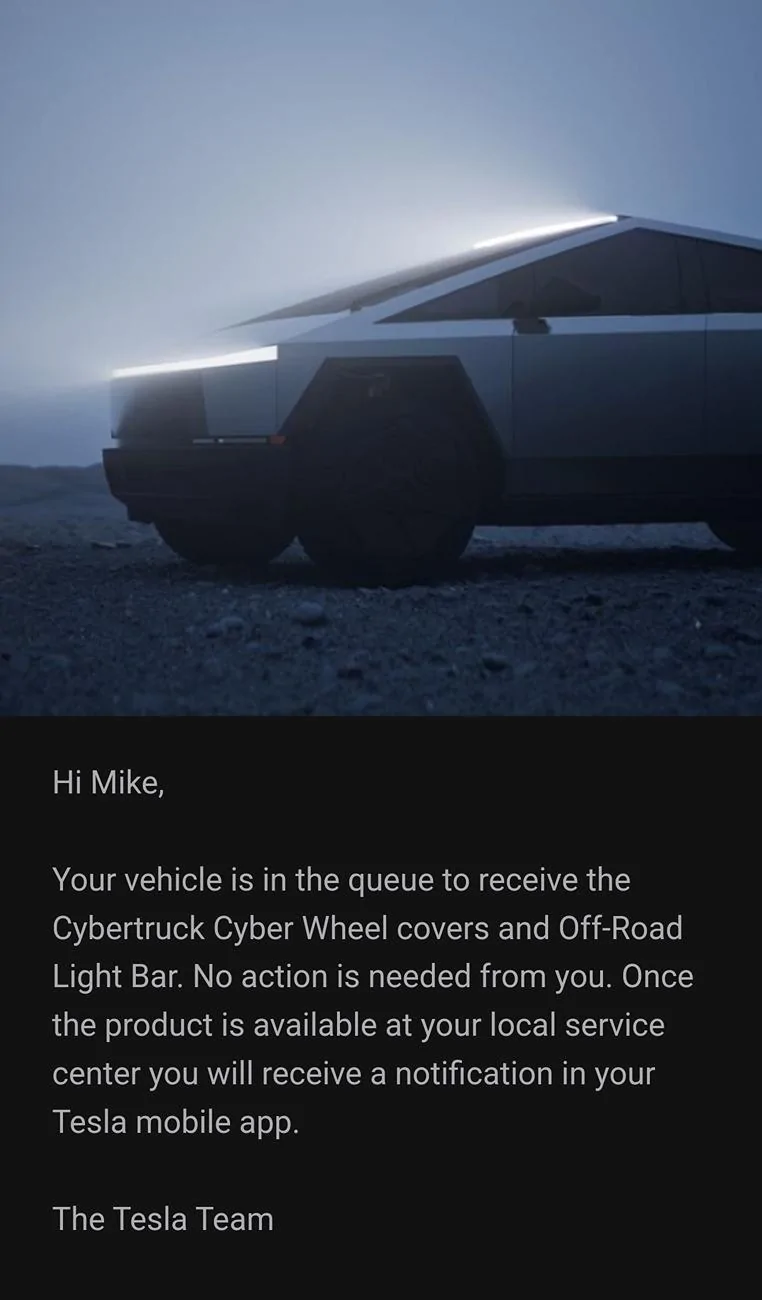 Tesla Cybertruck 📬 Email: Light Bar + Wheel Covers queue! 1000004842