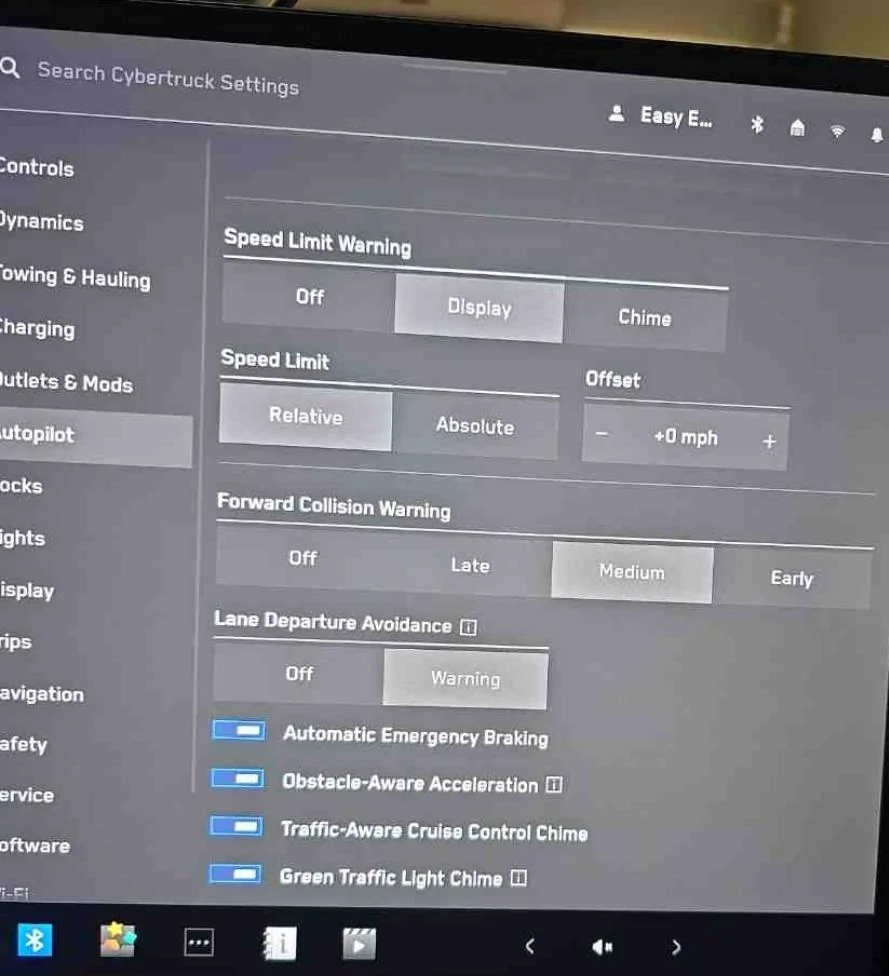 Tesla Cybertruck Lane Departure Avoidance Question Screenshot_20240720_134231_Tesla