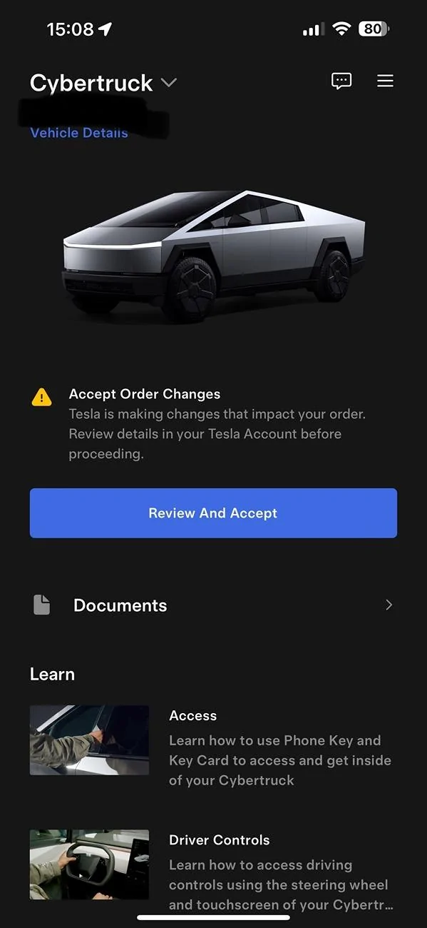 Tesla Cybertruck Has anyone else gotten this notification before delivery? “Order update” IMG_0418