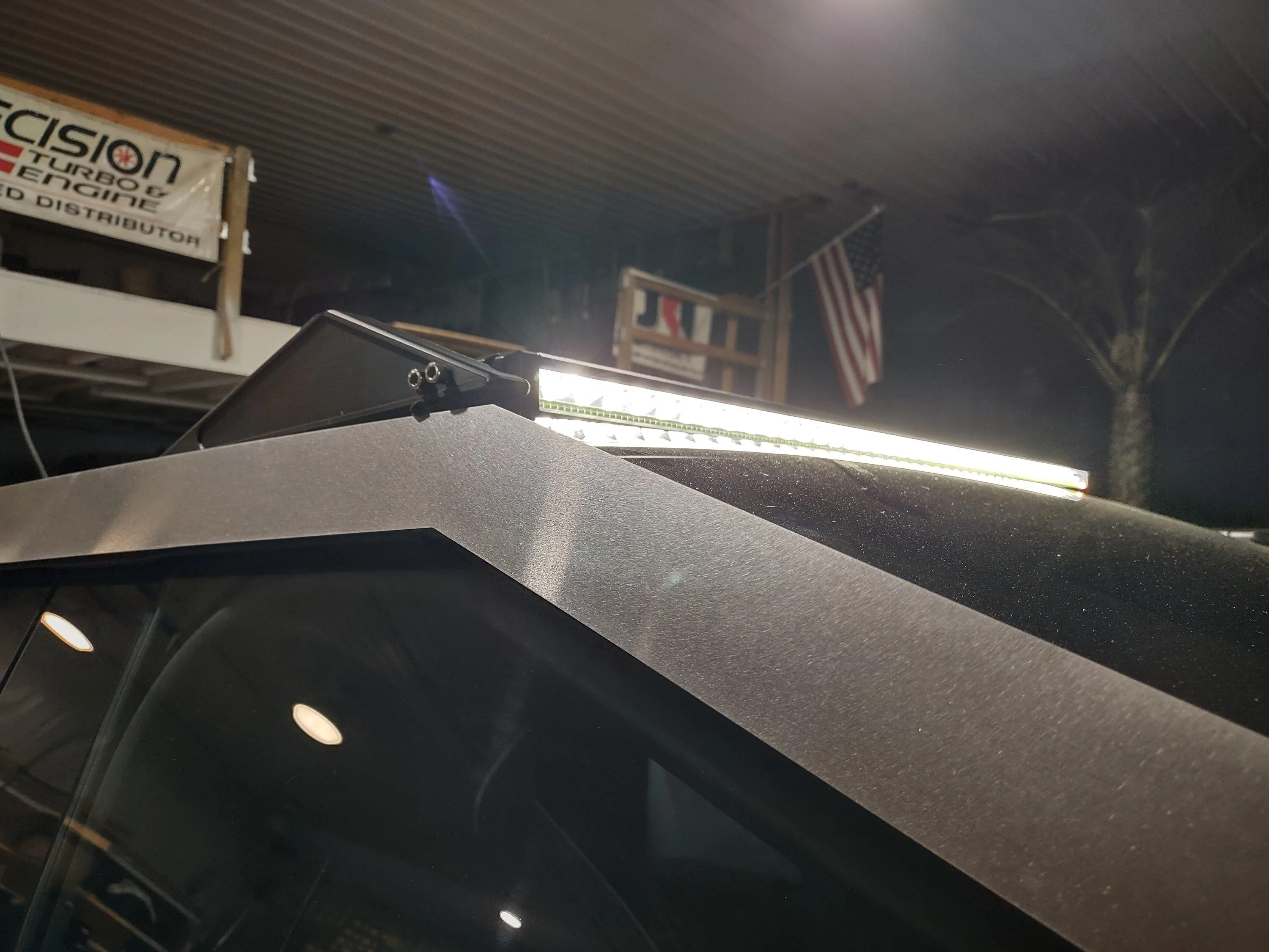 Tesla Cybertruck New top mounted LED light bar with RGB DRL in development IMG_20240722_152304726_HDR