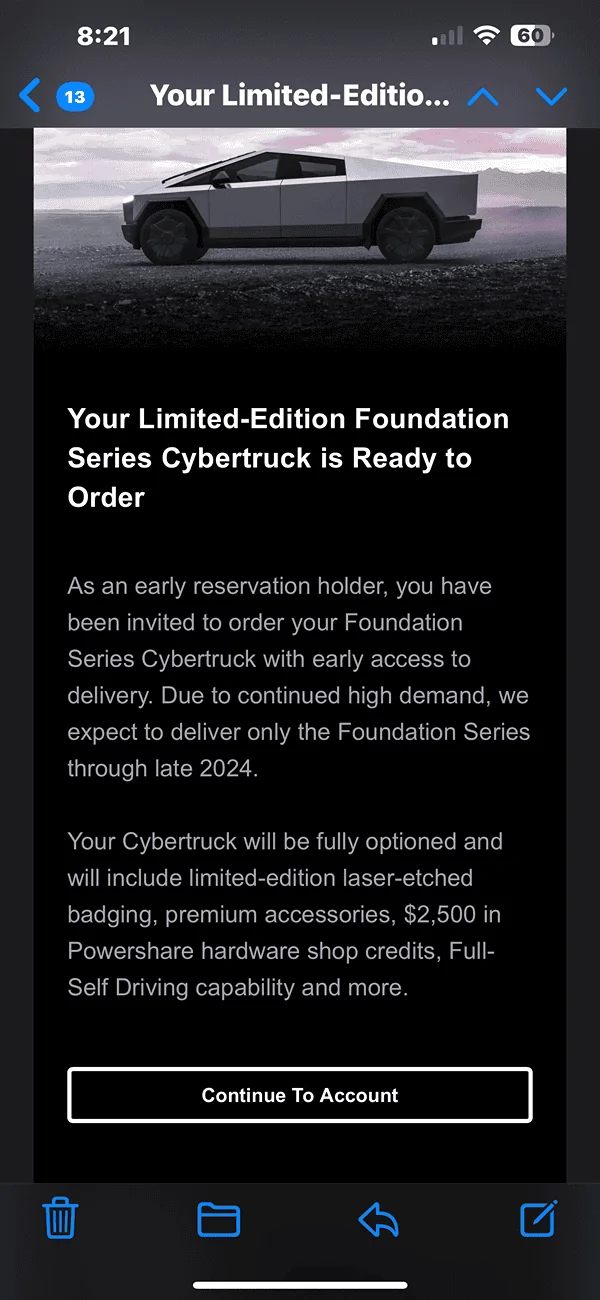 Tesla Cybertruck How far into 2023 reservations are we? IMG_4124