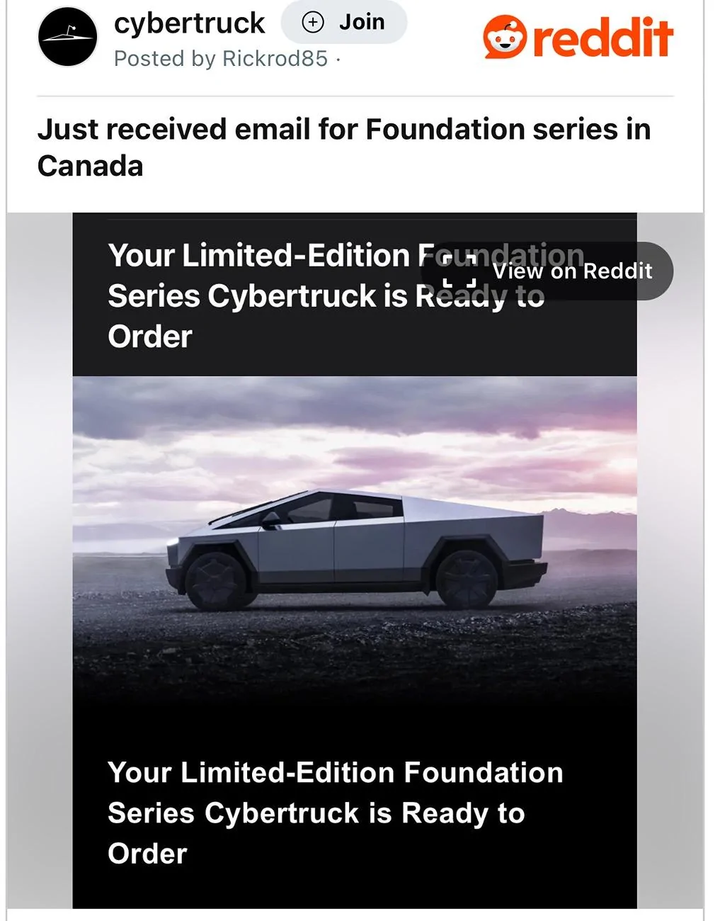 Tesla Cybertruck Foundation Series Order Invites in Canada Now! IMG_3924