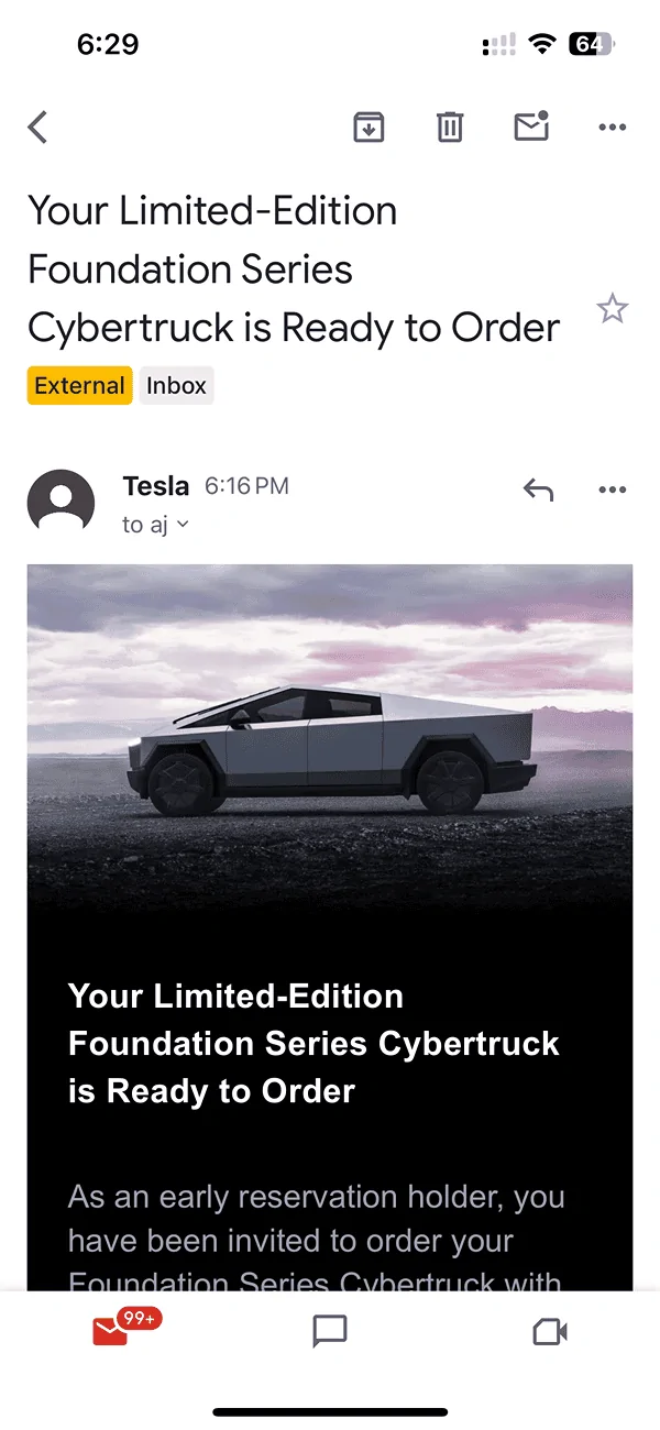 Tesla Cybertruck Are Foundation Series invites still going out? IMG_9507