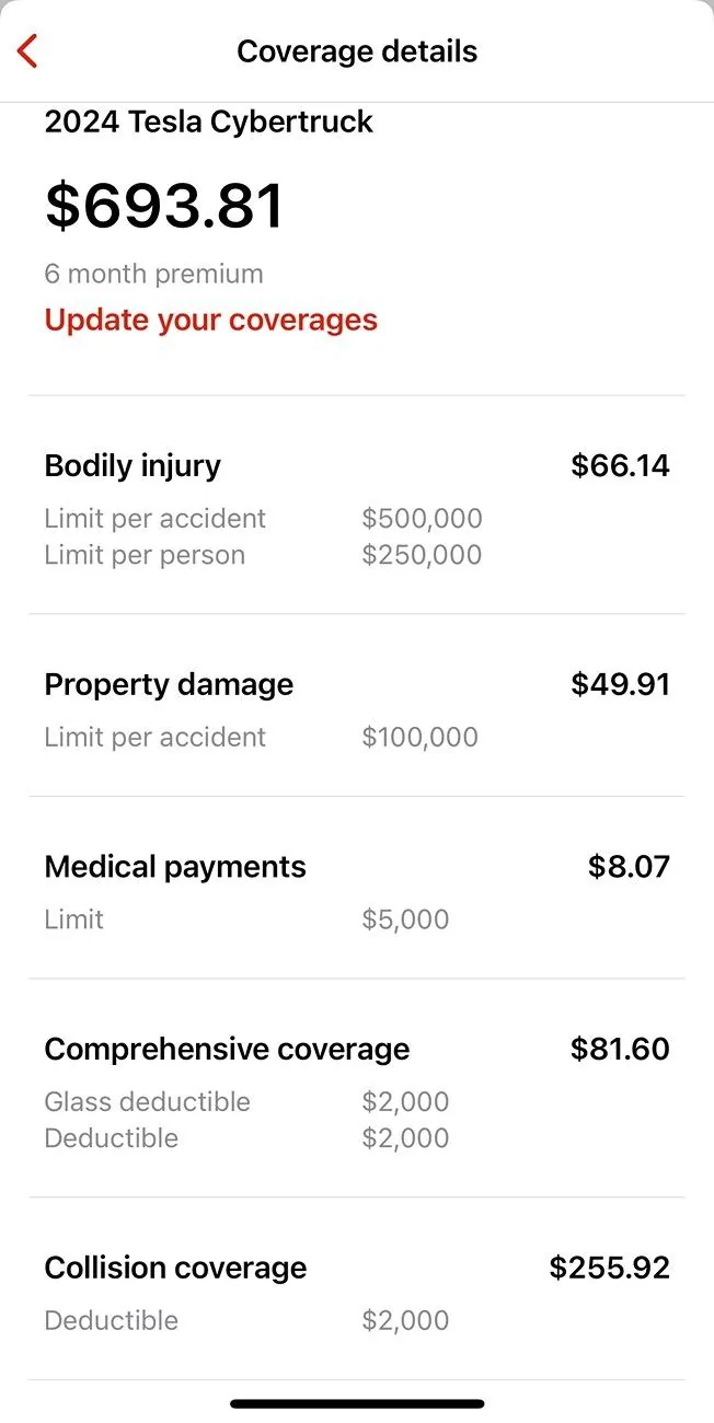 Tesla Cybertruck Tesla insurance increased 50% after the first six months IMG_1161