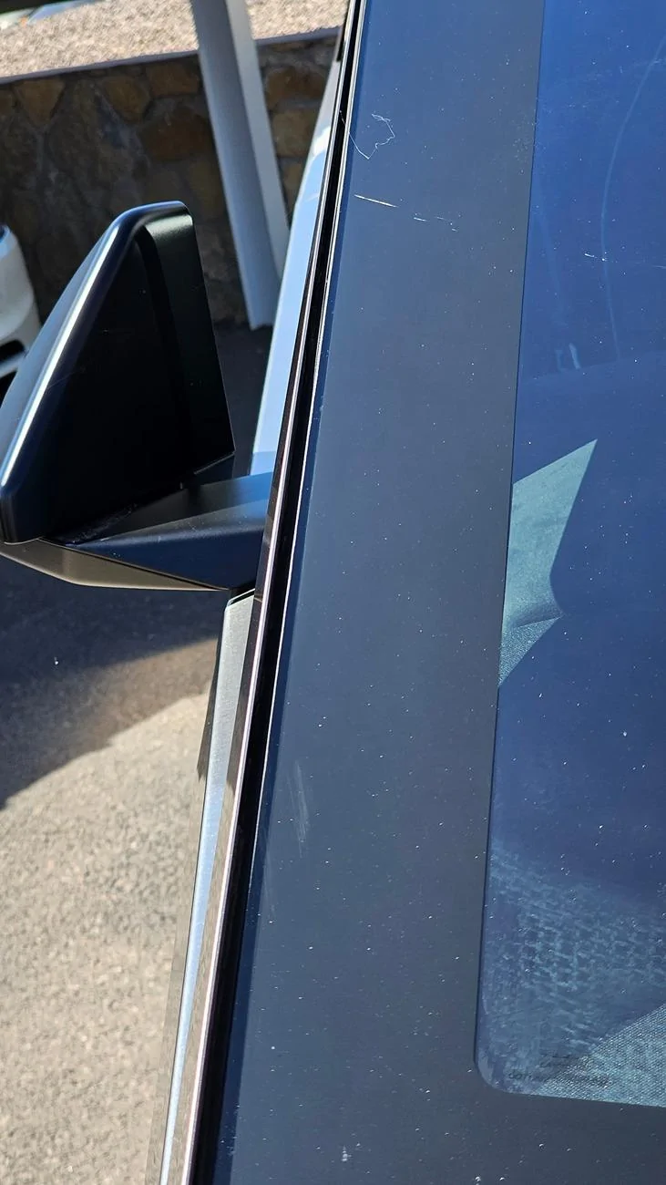 Tesla Cybertruck Do your windshield's side seals look like this? 20240429_153819