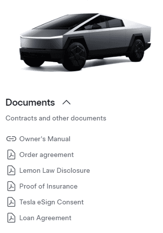 Tesla Cybertruck Has anyone received post purchase any documentation? Like the total invoice for your vehicle, financing agreement if financing through Wells Fargo? 1721848674766-t9