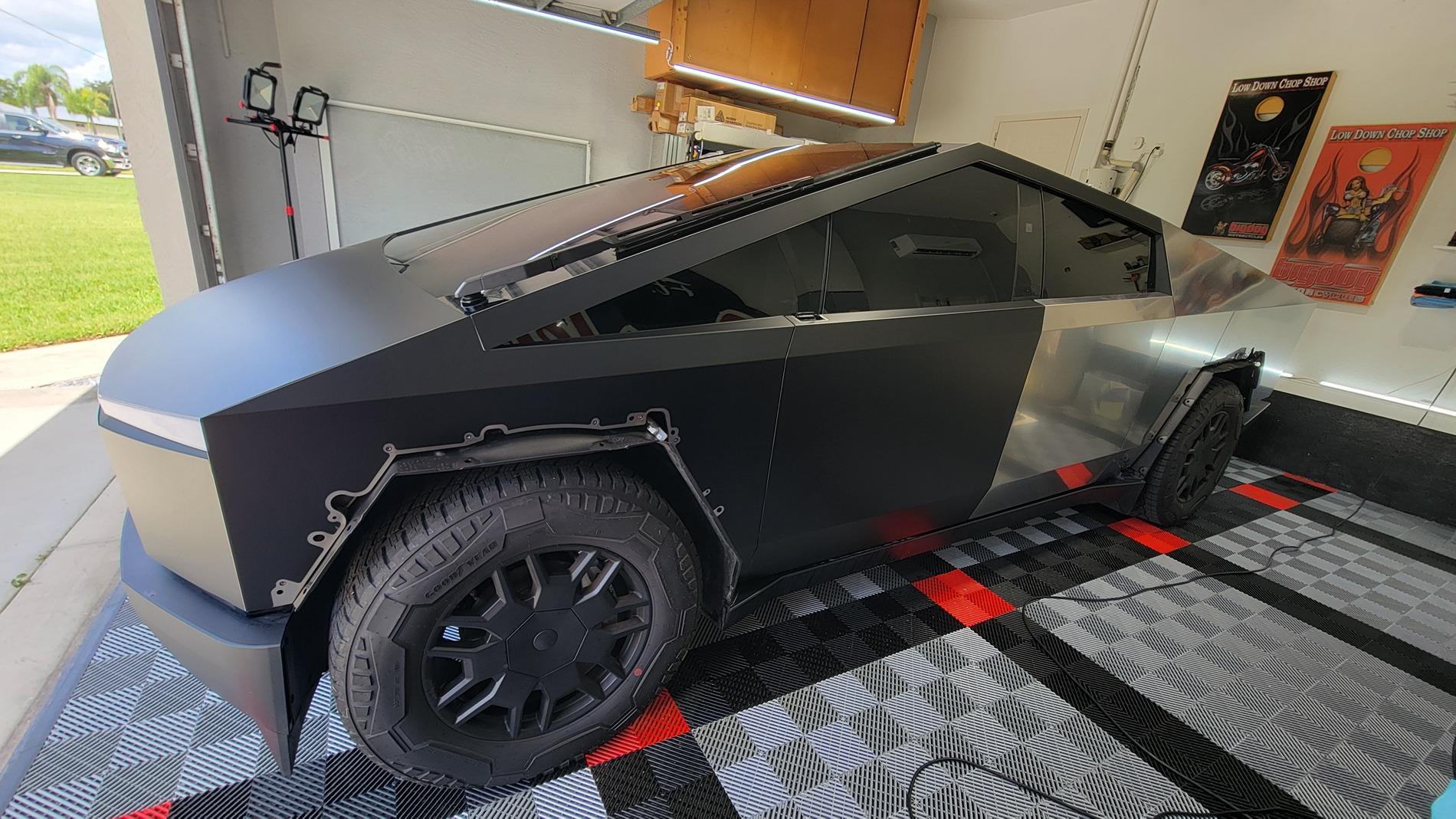 Tesla Cybertruck Wraps done in North Fort Myers - Florida Film Werkz 20240722_113943