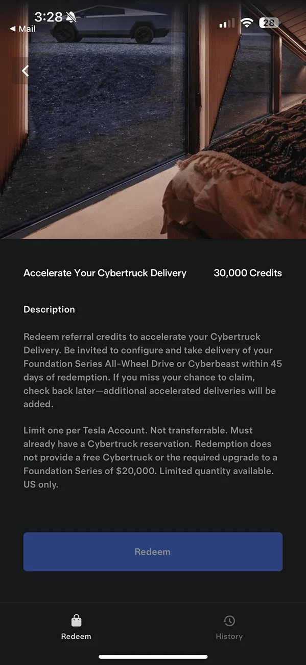 Tesla Cybertruck Already have a CT but got this accelerate delivery option IMG_9005
