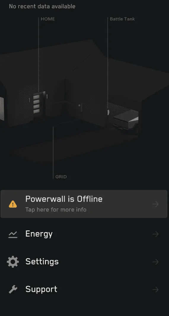 Tesla Cybertruck Powerwall is offline error in app 2024-07-26 20_07_21-Screenshot_20240725-212142.png - Windows Photo Viewer