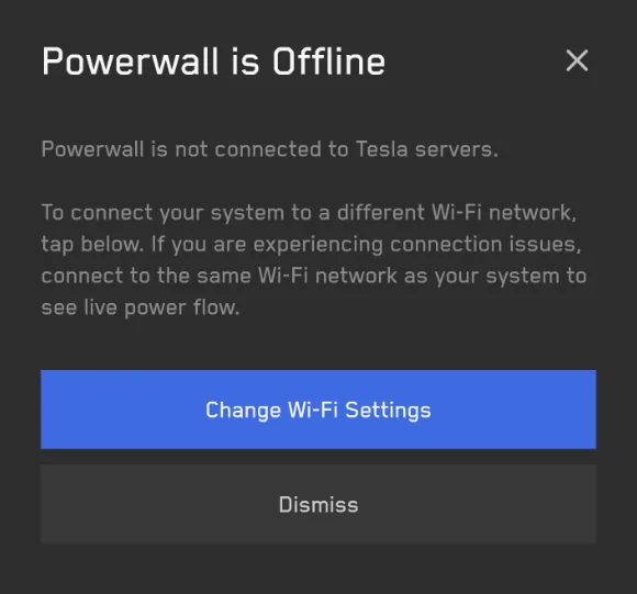 Tesla Cybertruck Powerwall is offline error in app 2024-07-26 20_07_28-Screenshot_20240726-175414.png - Windows Photo Viewer