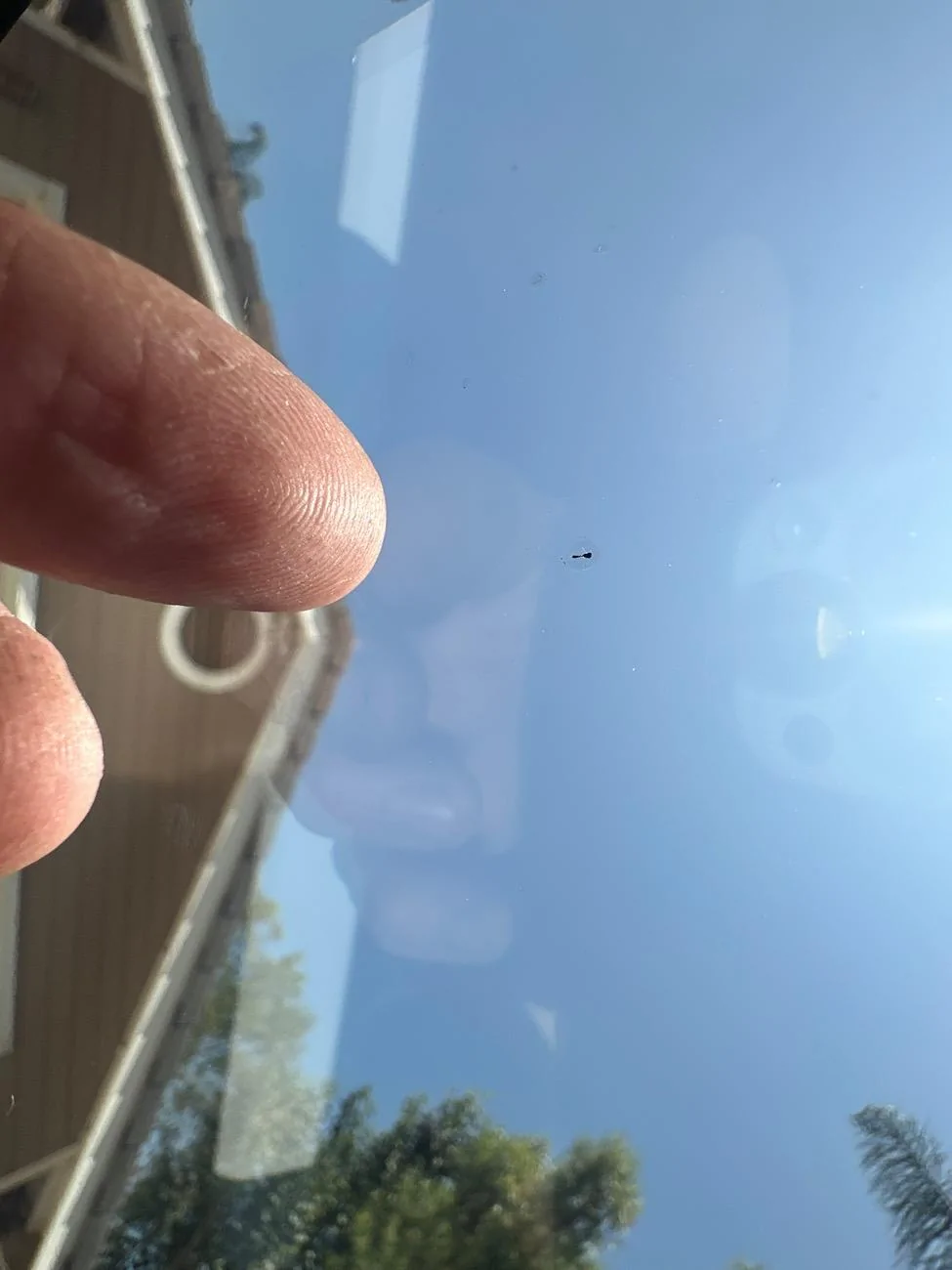 Tesla Cybertruck Front Window Tint bubbles IMG_3503