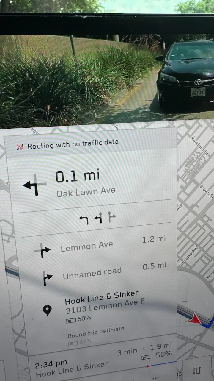 Tesla Cybertruck Routing with no Traffic Data error (yes rebooted) IMG_5657