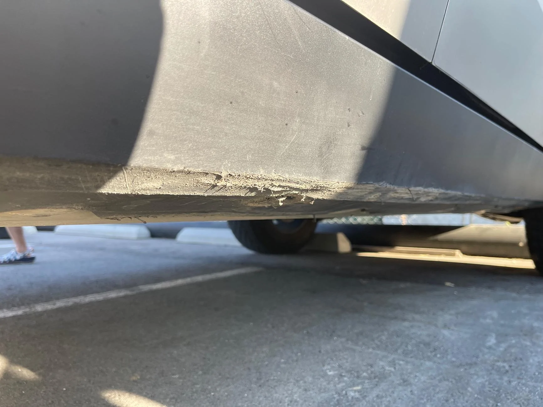 Tesla Cybertruck Soft trim plastic scratches easily IMG_6799